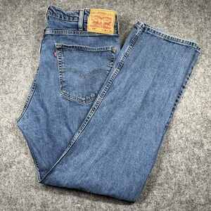 Levi's 505 Jeans Men's 38x32 Blue Denim Straight‎ Leg Regular Fit Western Cotton